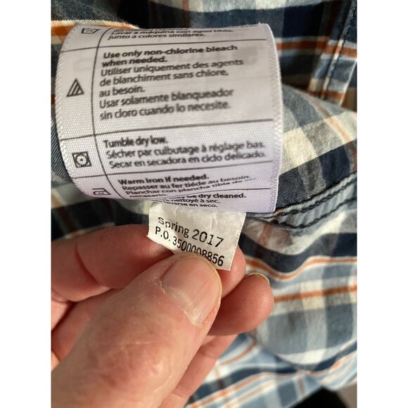 Carhartt Mens Relaxed Fit Plaid Short Sleeve Button-Up Shirt L - Picture 10 of 12